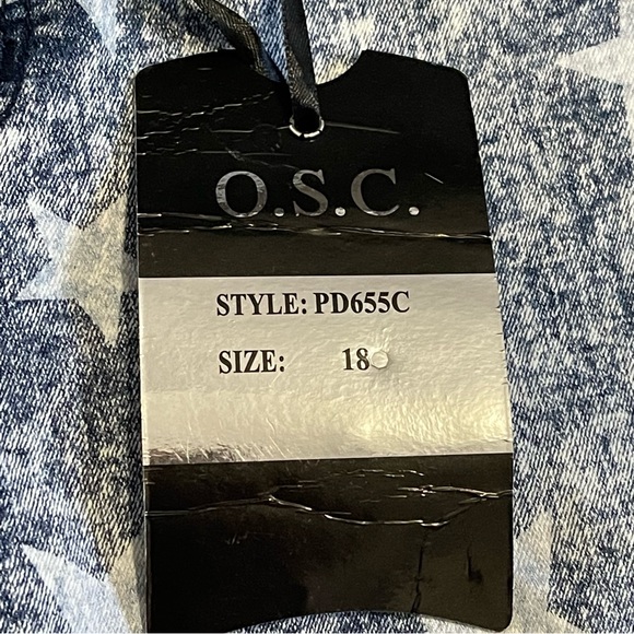 Denim Star Print Capris 18 - Picture 6 of 7